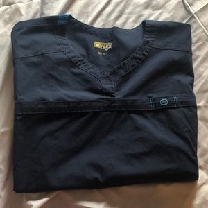 WonderWink WonderFlex scrub top navy 3x
